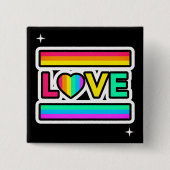 Regenbogen-Liebe-Button Button (Vorderseite)