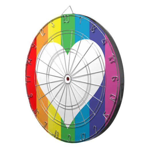 Regenbogen-Liebe Dartscheibe (Vorderseite rechts)