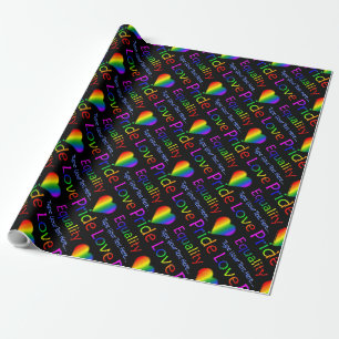 Regenbogen-Liebe-Geschenkpapier Personalisiert Gay Geschenkpapier