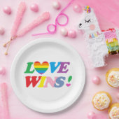 Regenbogen Liebe Gewinnt Pappteller LGBT (Party)