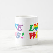 Regenbogen Liebe Gewinnt Pride Herz LGBT Kaffeetasse (Mittel)