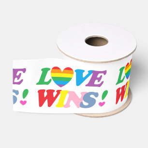 Regenbogen Liebe Gewinnt Pride Herz LGBT Ripsband