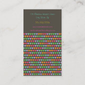 Regenbogen-Liebe-Herz-Spaß-bunte Visitenkarte (Rückseite)