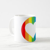 Regenbogen-Liebe Kaffeetasse (Vorderseite Links)