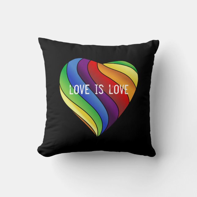 Regenbogen-Liebe Kissen (Vorderseite)