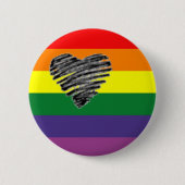 Regenbogen-Liebe-Knopf Button (Vorderseite)