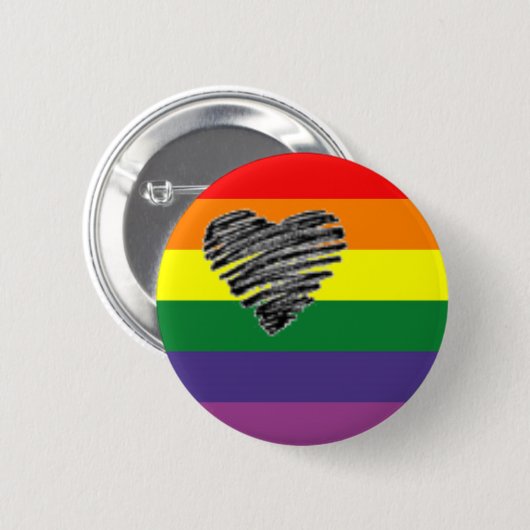 Regenbogen-Liebe-Knopf Button (Vorne & Hinten)