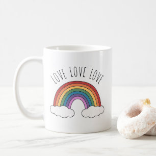 Regenbogen Liebe Liebe Liebe Kaffeetasse