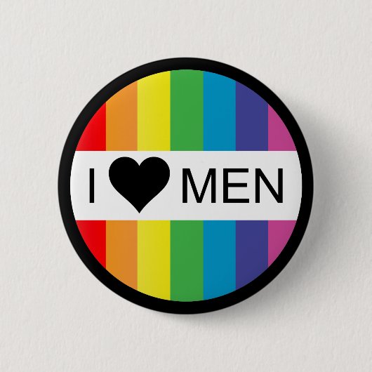 Regenbogen-Liebe. Männer des Herzens I Button (Vorderseite)