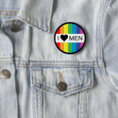 Regenbogen-Liebe. Männer des Herzens I Button (Beispiel)