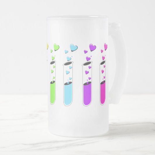 Regenbogen-Liebe Mattglas Bierglas (VorderseiteRechts)