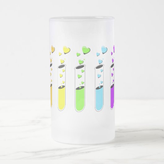 Regenbogen-Liebe Mattglas Bierglas (Mittel)