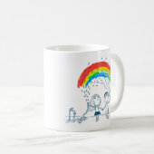Regenbogen-Liebe-Paar-Tasse zusammen herstellen Kaffeetasse (VorderseiteRechts)