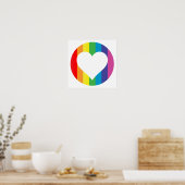 Regenbogen-Liebe. Poster (Küche)