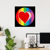 Regenbogen-Liebe. Poster (Heimbüro)