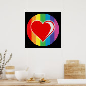 Regenbogen-Liebe. Poster (Küche)