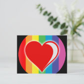 Regenbogen-Liebe. Postkarte (Stehend Vorderseite)