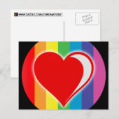 Regenbogen-Liebe. Postkarte (Vorne/Hinten)