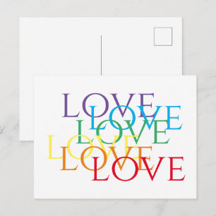REGENBOGEN LIEBE Postkarte