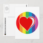 Regenbogen-Liebe. Postkarte (Vorne/Hinten)