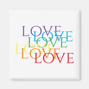 REGENBOGEN LIEBE Quadratischer Magnet