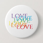 REGENBOGEN LIEBE Runde Pin-Schaltfläche Button (Vorderseite)