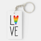 Regenbogen-Liebe Schlüsselanhänger (Rückseite)