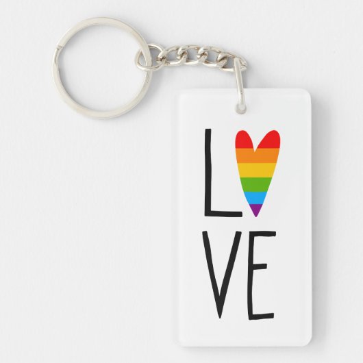 Regenbogen-Liebe Schlüsselanhänger (Vorderseite)
