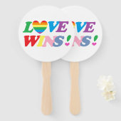Regenbogen Liebe Siegt LGBT Fächer (Vorne und Hinten)