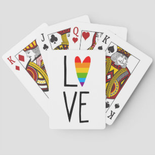 Regenbogen-Liebe Spielkarten