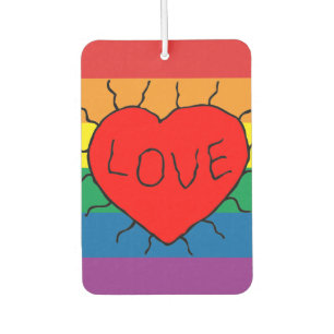 Regenbogen-Liebe, Stolz, LGBT, Liebe feierlich Autolufterfrischer