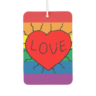 Regenbogen-Liebe, Stolz, LGBT, Liebe feierlich Autolufterfrischer