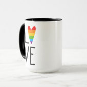 Regenbogen-Liebe Tasse (Vorderseite Links)