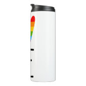 Regenbogen-Liebe Thermosbecher (Nach rechts gedreht)