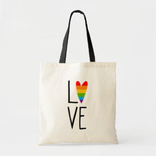 Regenbogen-Liebe Tragetasche