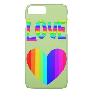 Regenbogen Liebe und Herz LGBT Handyhülle iPhone 8 Plus/7 Plus Hülle