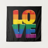 Regenbogen-Liebe Wandteppich (Vorderseite)