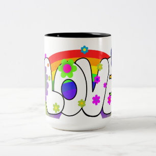 Regenbogen Liebe Zweifarbige Tasse