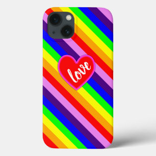 Regenbogen-Liebesherz Klassischer Stolz Dynamische Case-Mate iPhone Hülle