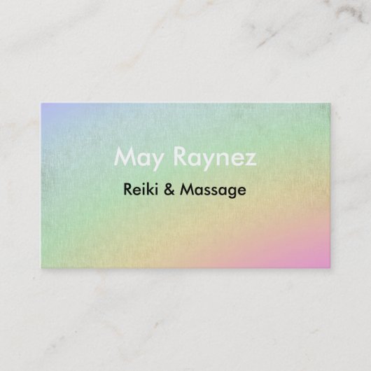 Regenbogen LightWorker Reiki Visitenkarte (Vorderseite)