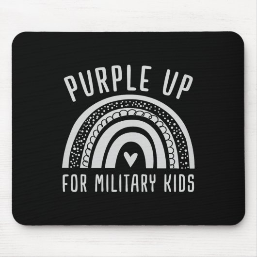 Regenbogen _ Lila militärisches Kinderbewusstsein Mousepad (Vorne)