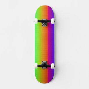 Regenbogen Lila Rot Orange Gelb Grün Blau Kunst Skateboard