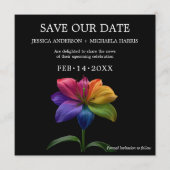 🌈 Regenbogen-Lilie Save the Date — Quadratisch (Vorderseite)