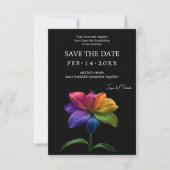 🌈 Regenbogen-Lily Save the Date — QR-Update (Vorderseite)