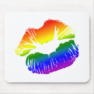 Regenbogen-Lippen 1 Mousepad