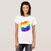 Regenbogen-Lippen 1 T-Shirt (Vorne ganz)