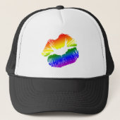 Regenbogen-Lippen 1 Truckerkappe (Vorderseite)