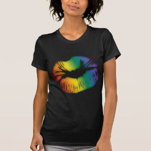 Regenbogen-Lippen 3 T-Shirt