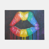 Regenbogen-Lippen Fußmatte (Vorderseite)