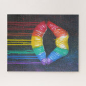 Regenbogen-Lippen Puzzle (Horizontal)